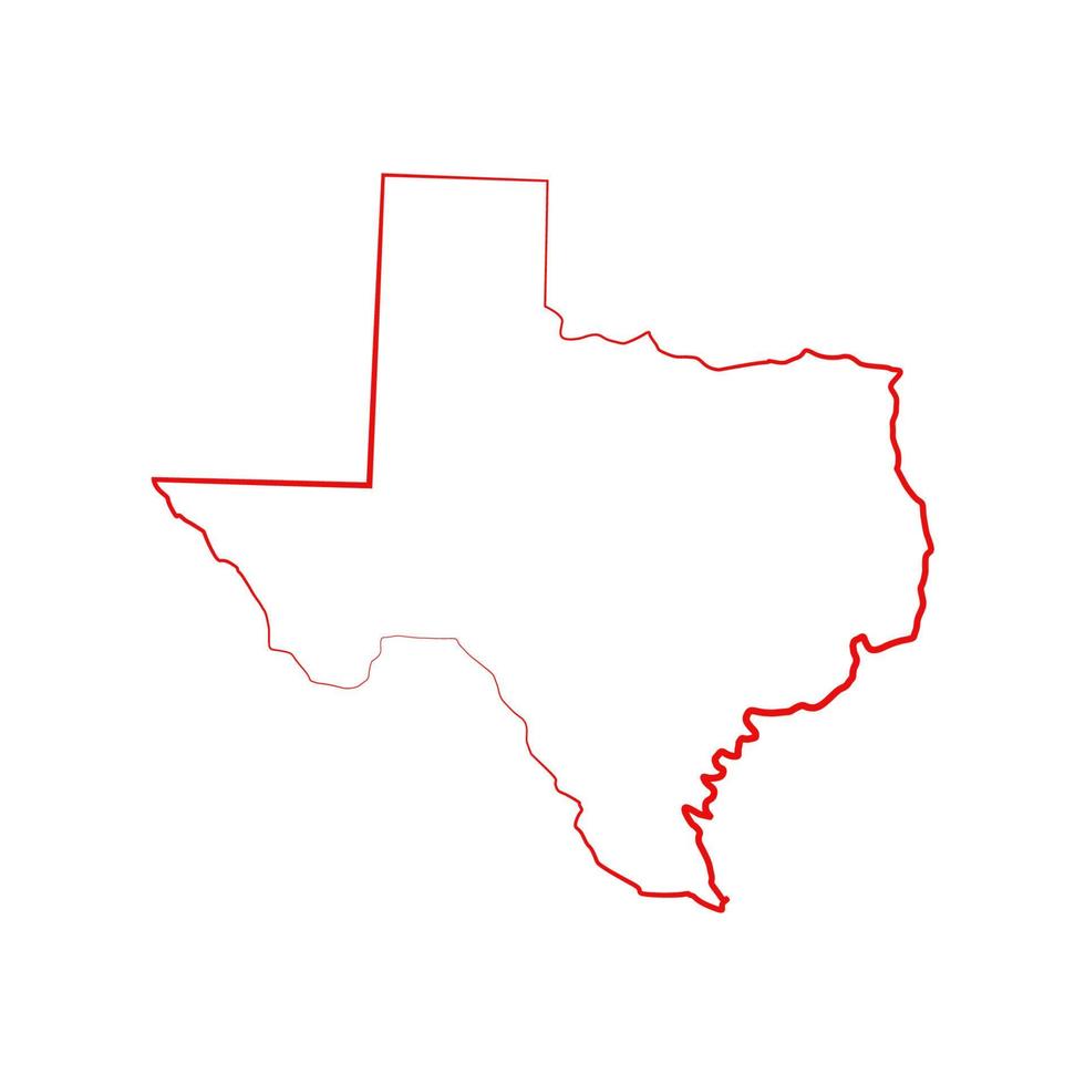 Texas map on white background 8461052 Vector Art at Vecteezy