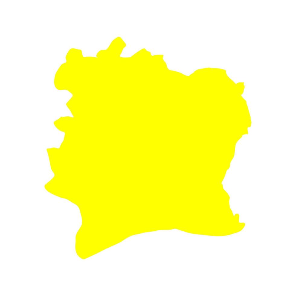 Ivory coast map on white background vector