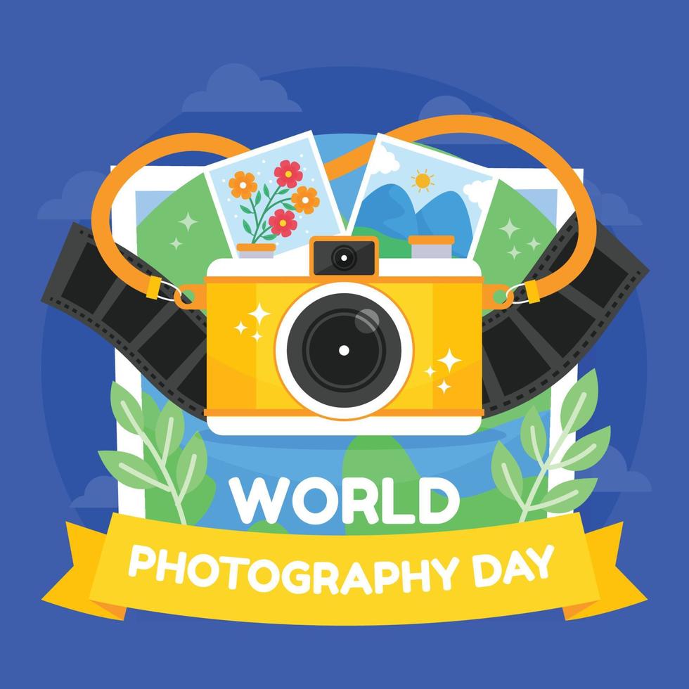 Celebrate Photography Day vector