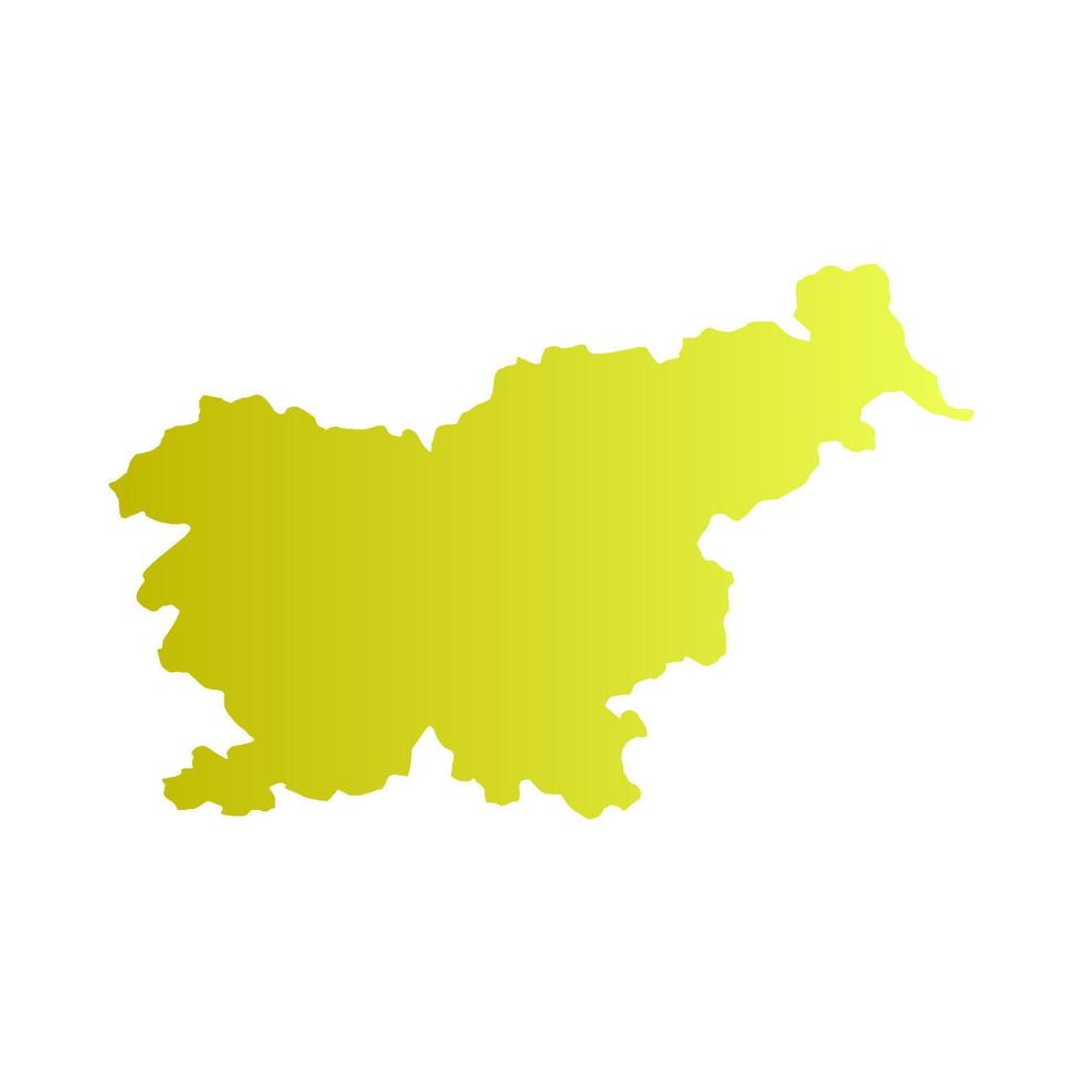 Mapa de Eslovenia sobre fondo blanco. vector