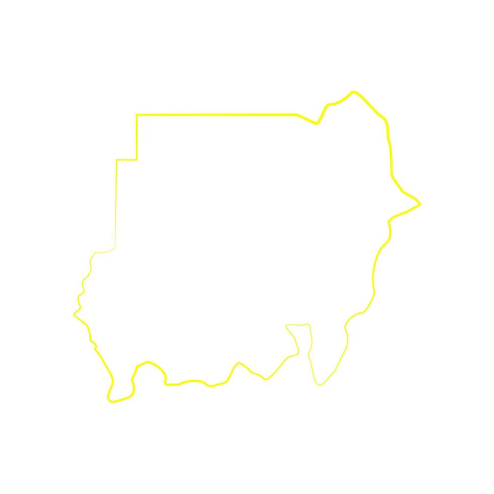 Sudan map on white background vector