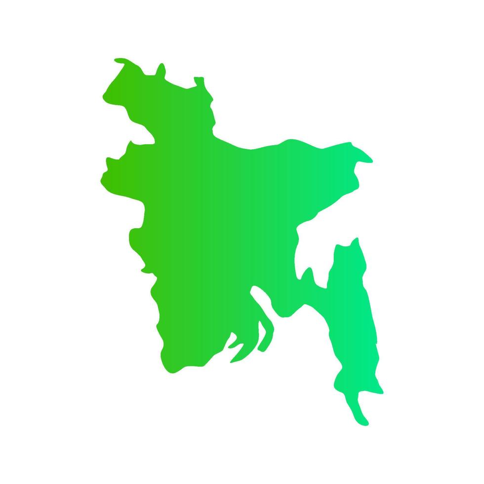 mapa de bangladesh sobre fondo blanco vector