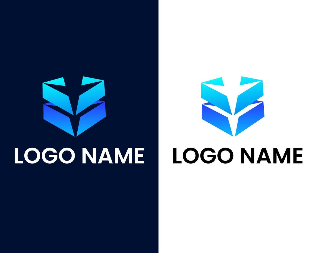 plantilla de diseño de logotipo moderno letra v y w vector