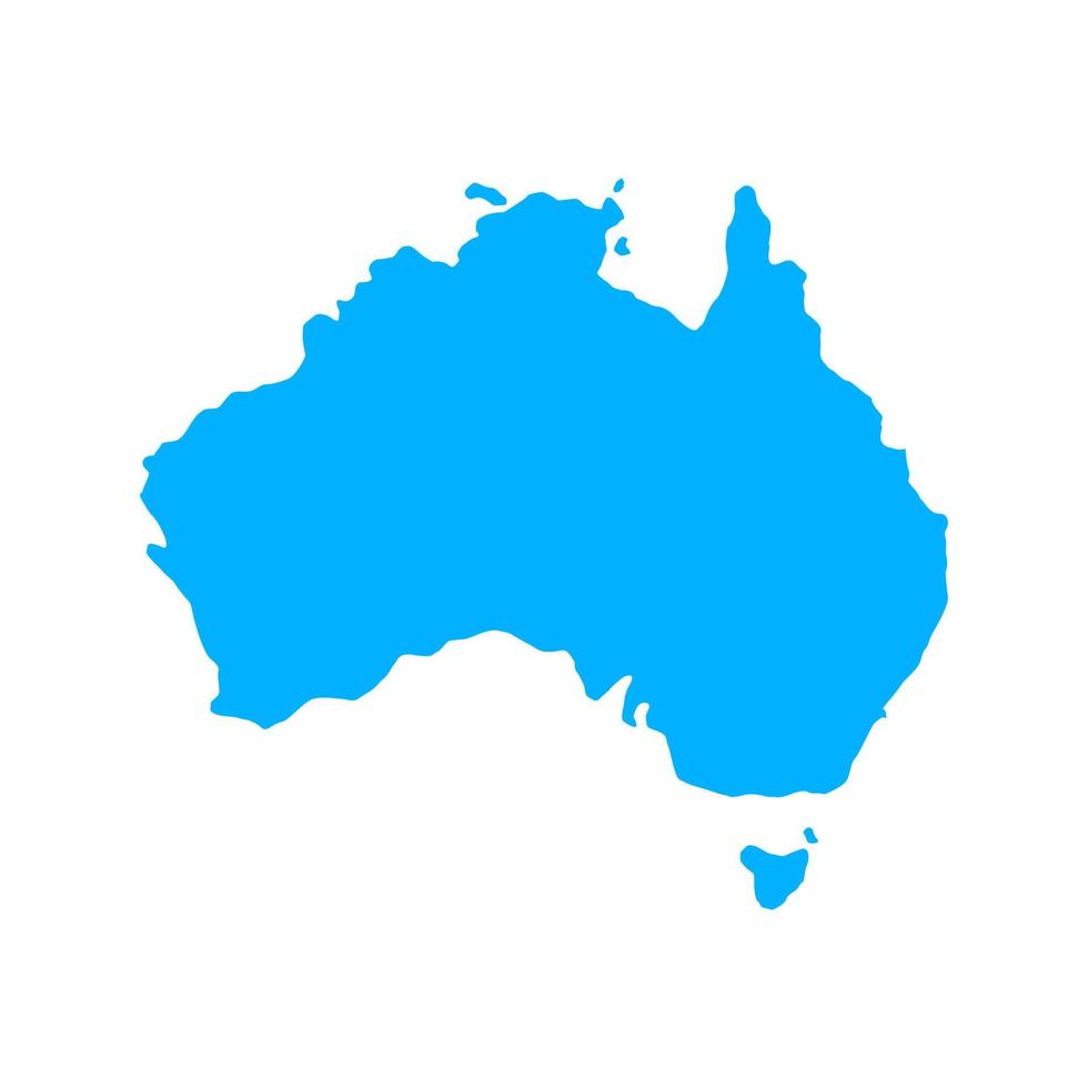 Australia map on white background vector