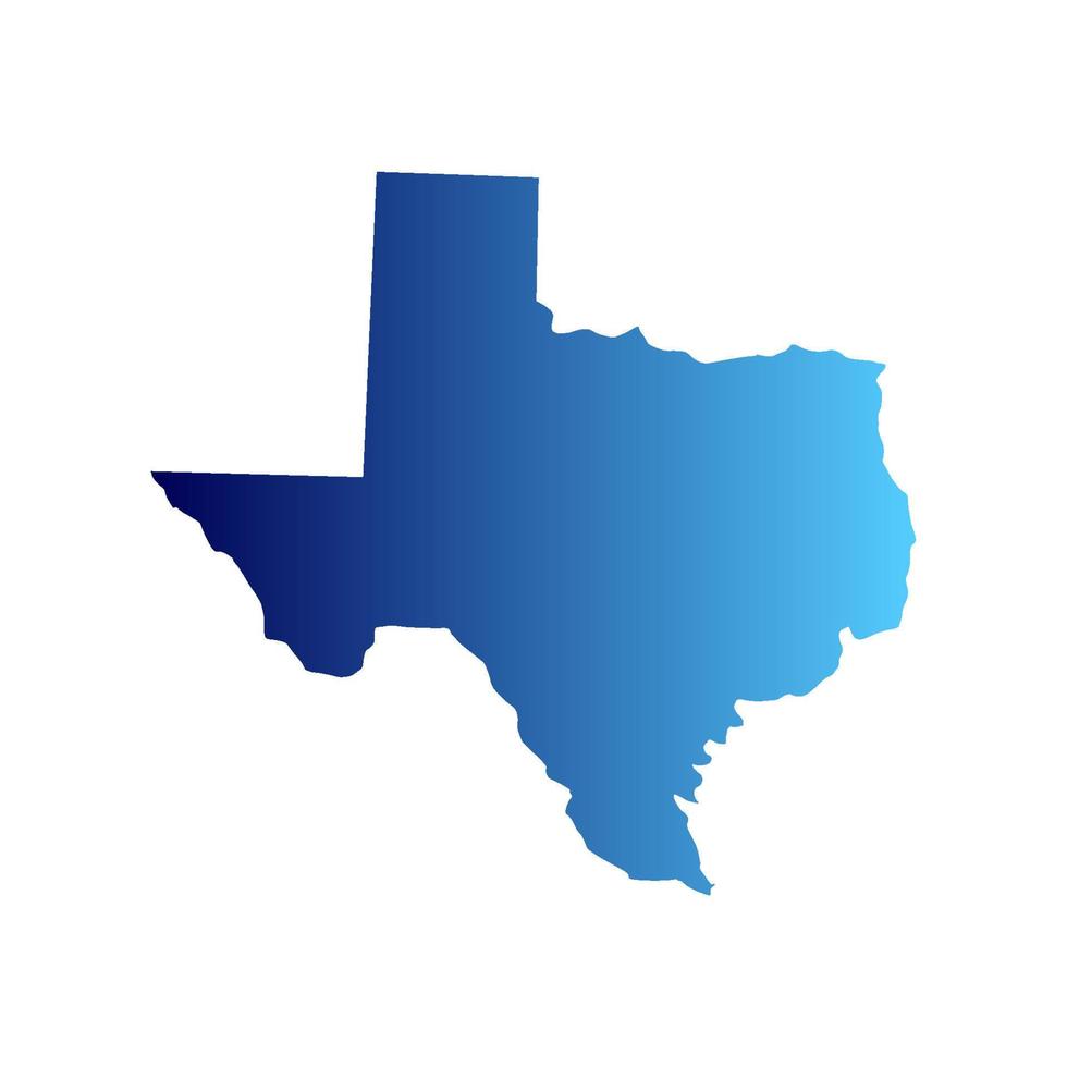 Texas map on white background vector