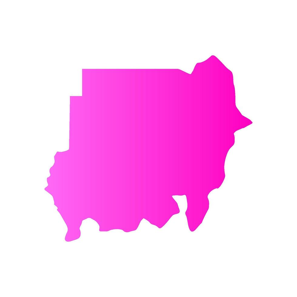 Sudan map on white background vector