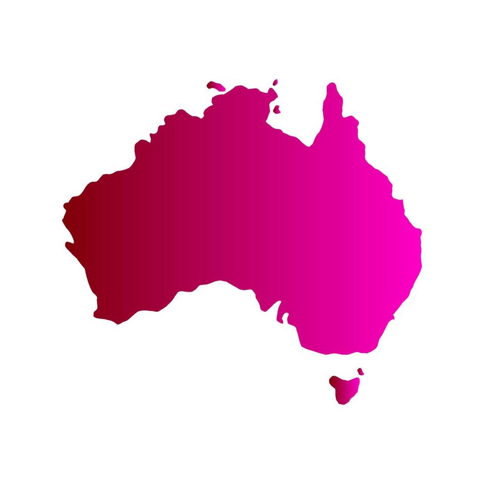 Australia map on white background vector
