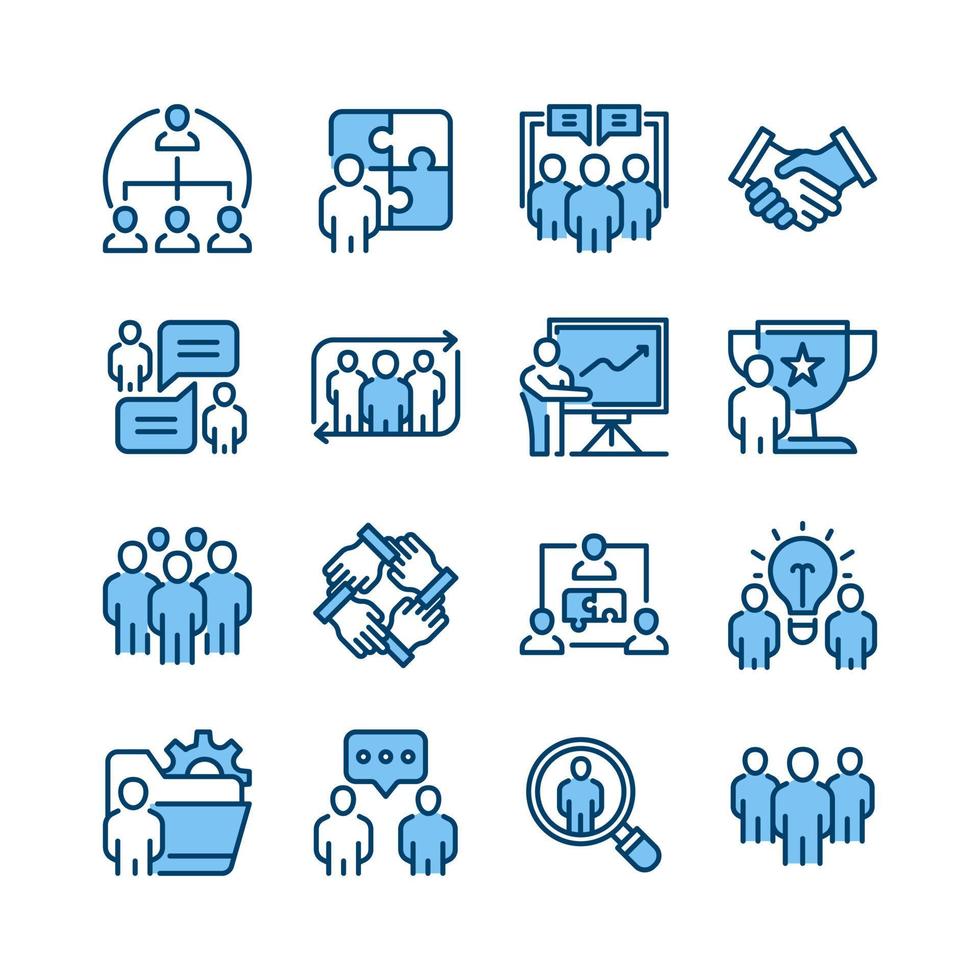 Simple Set of Teamwork Related Vector Line Icons. linear style sign for mobile concept and web design. line vector icon. Symbol, logo illustration.