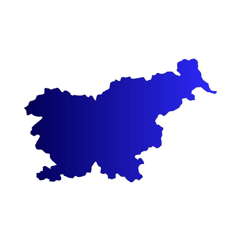 Mapa de Eslovenia sobre fondo blanco. vector