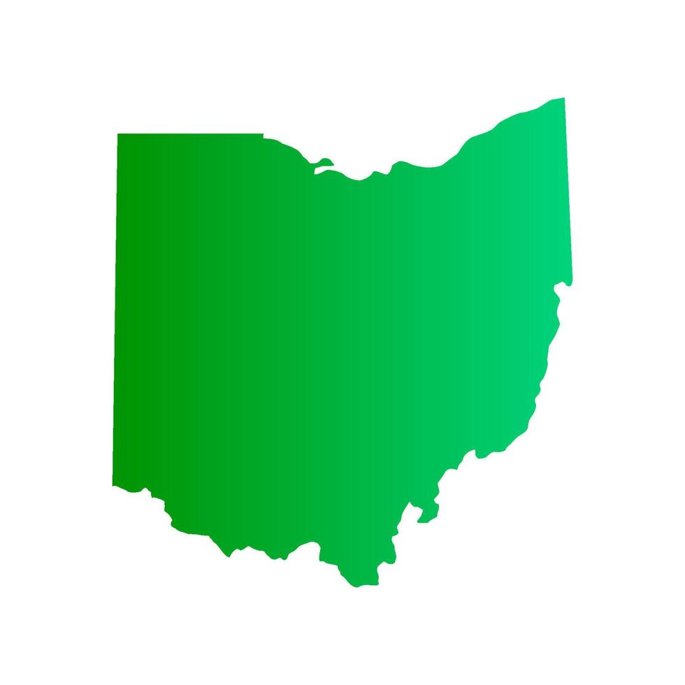 Ohio map on white background vector