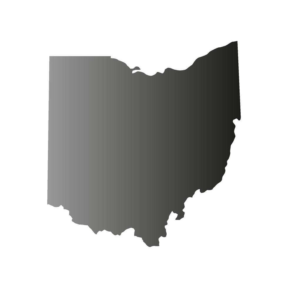 Ohio map on white background vector