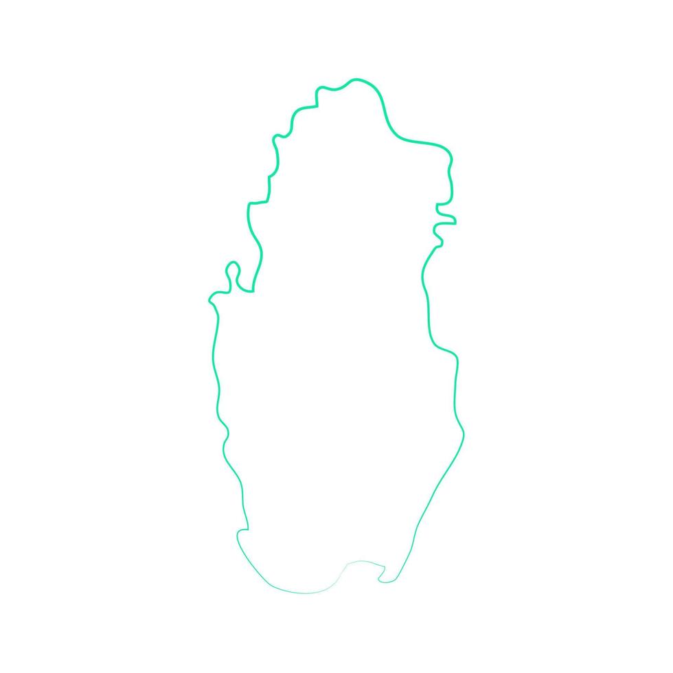 Qatar map on white background vector