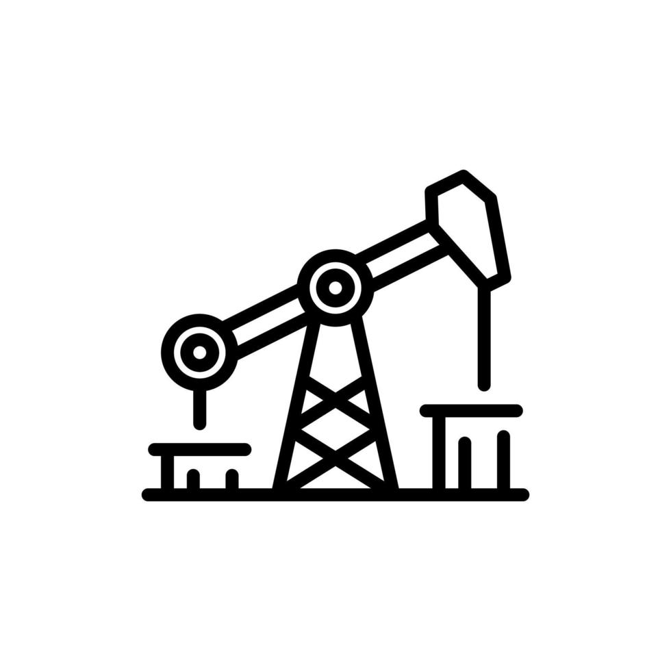 Oil Pump filled line icon. linear style sign for mobile concept and web design. Outline vector icon. Symbol, logo illustration. Vector graphic