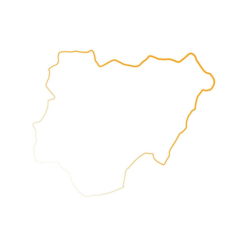 Nigeria map on white background vector