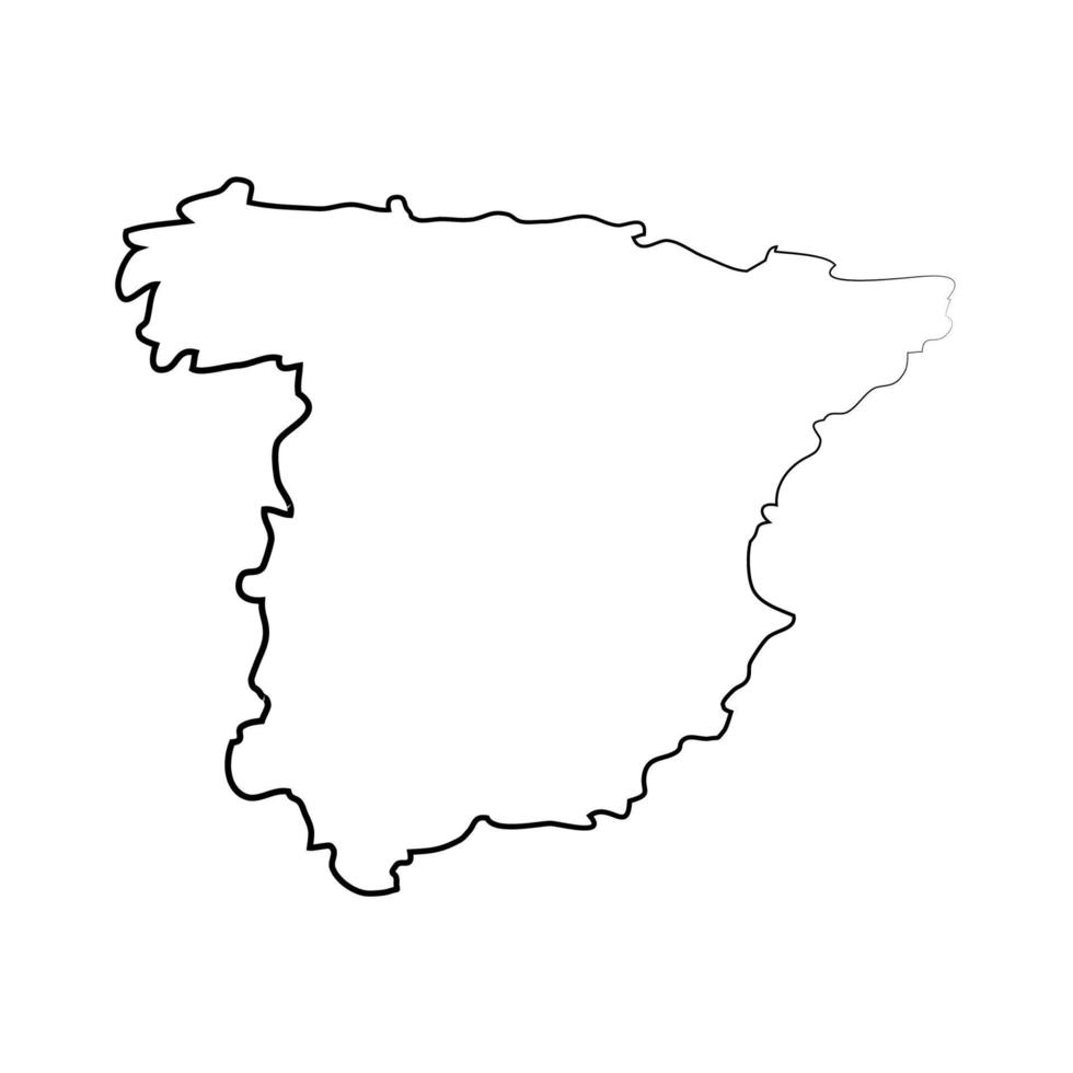 mapa de españa sobre fondo blanco vector