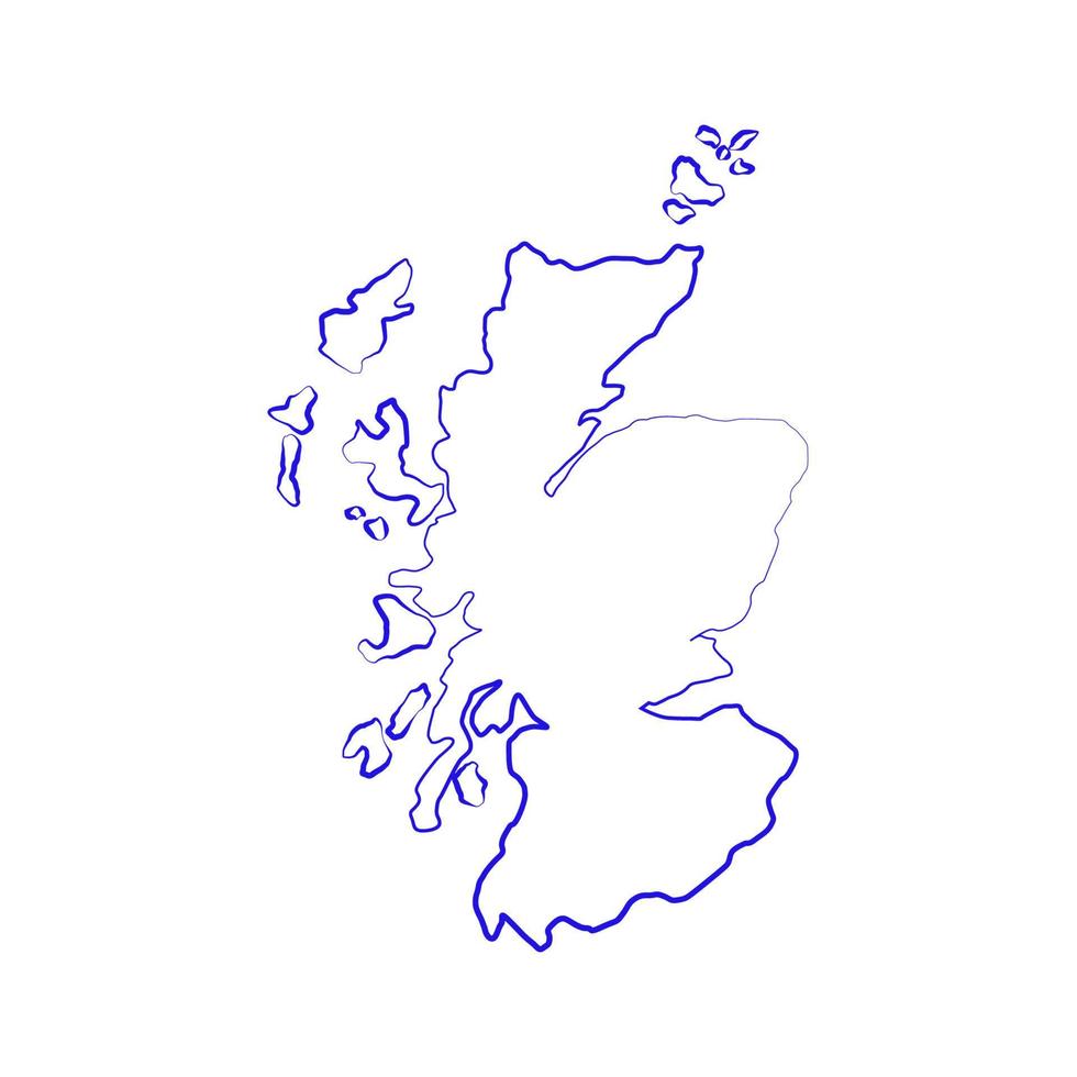 Scotland map on white background vector