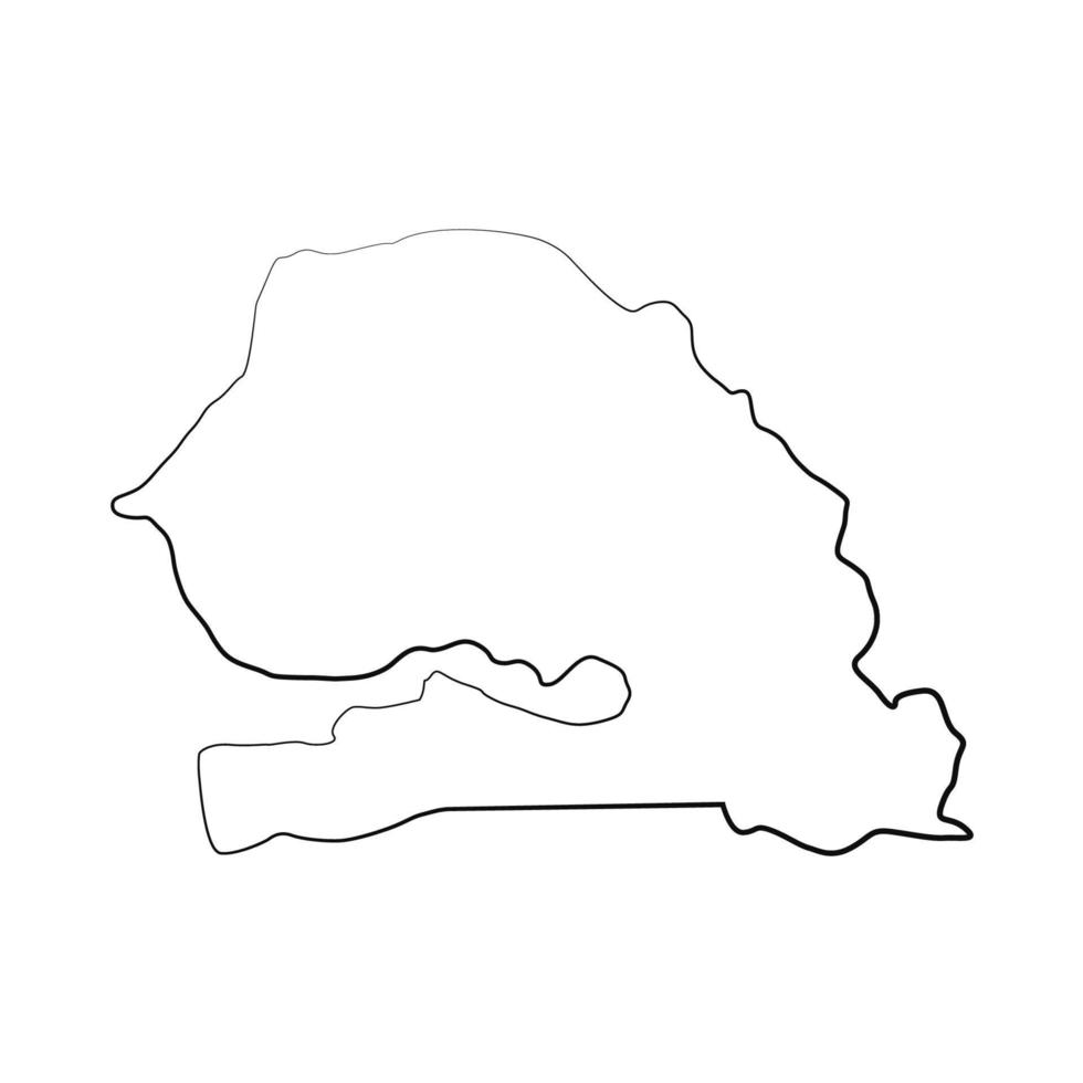 Senegal map on white background vector