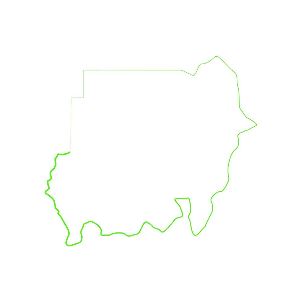Sudan map on white background vector