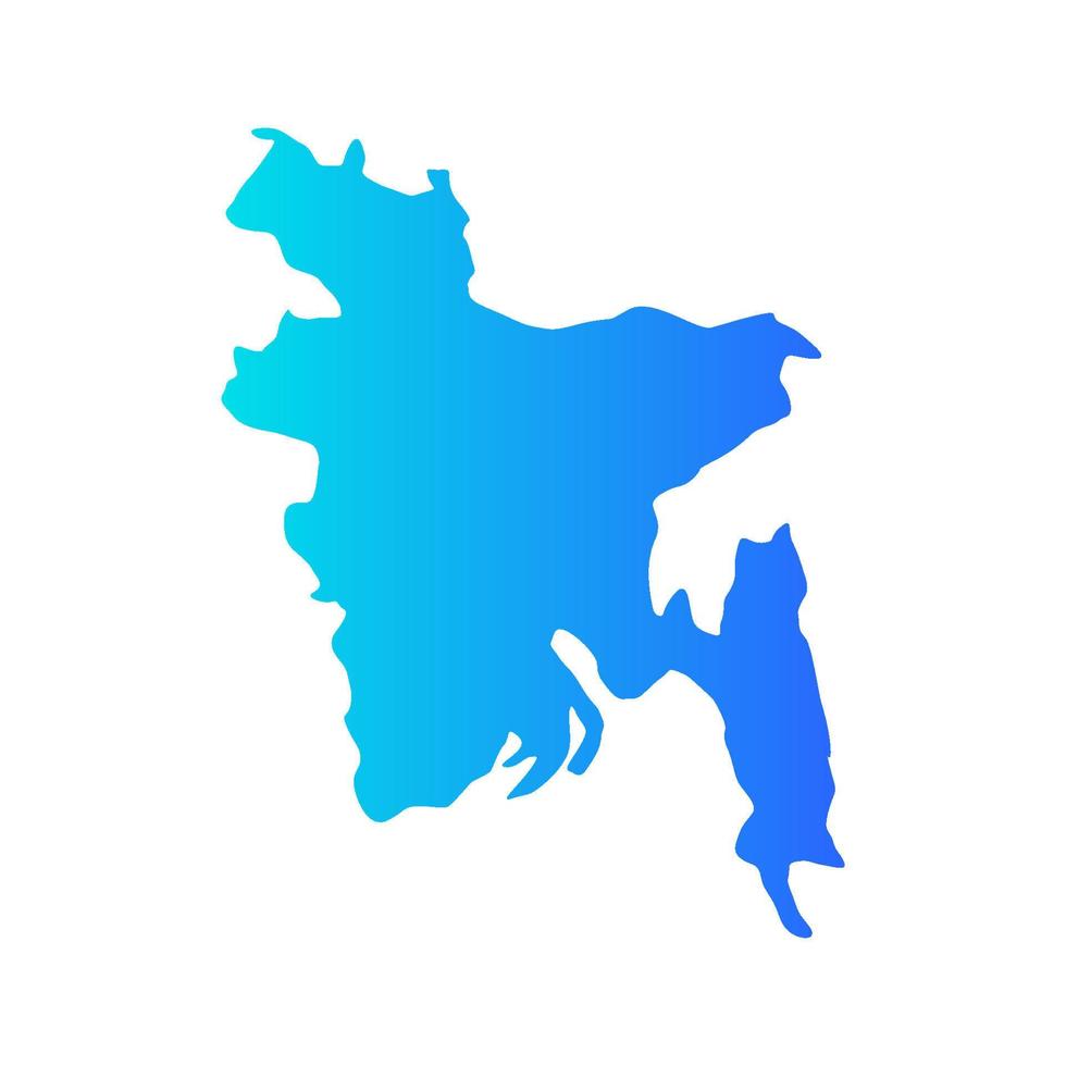 Bangladesh map on white background vector