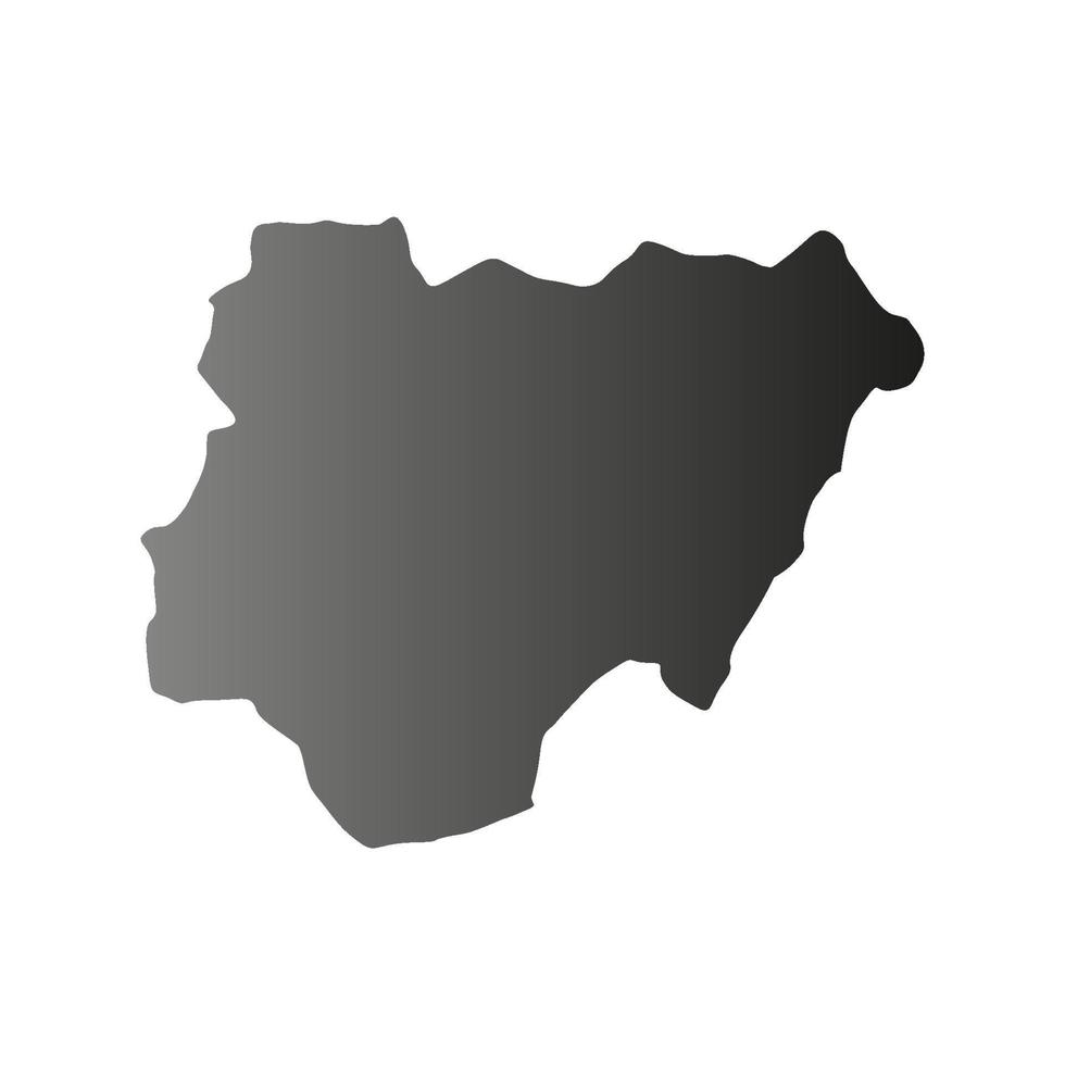 Nigeria map on white background vector