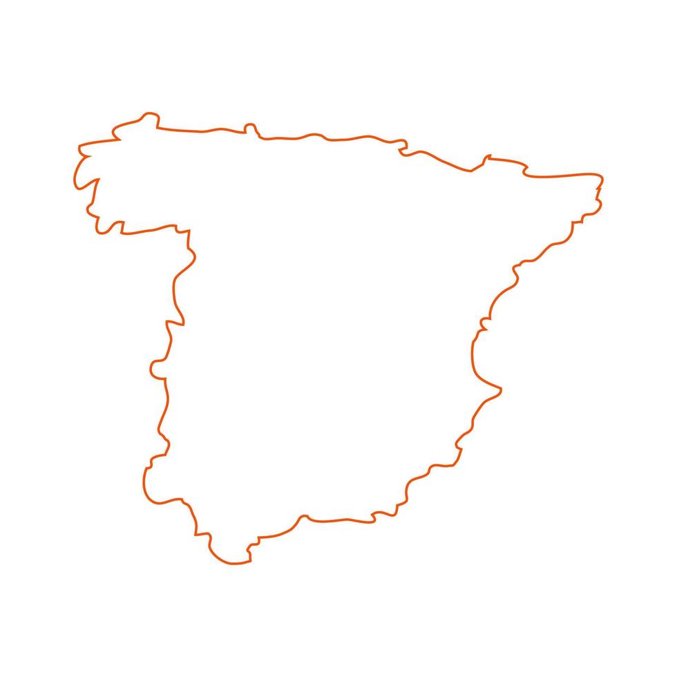 mapa de españa sobre fondo blanco vector