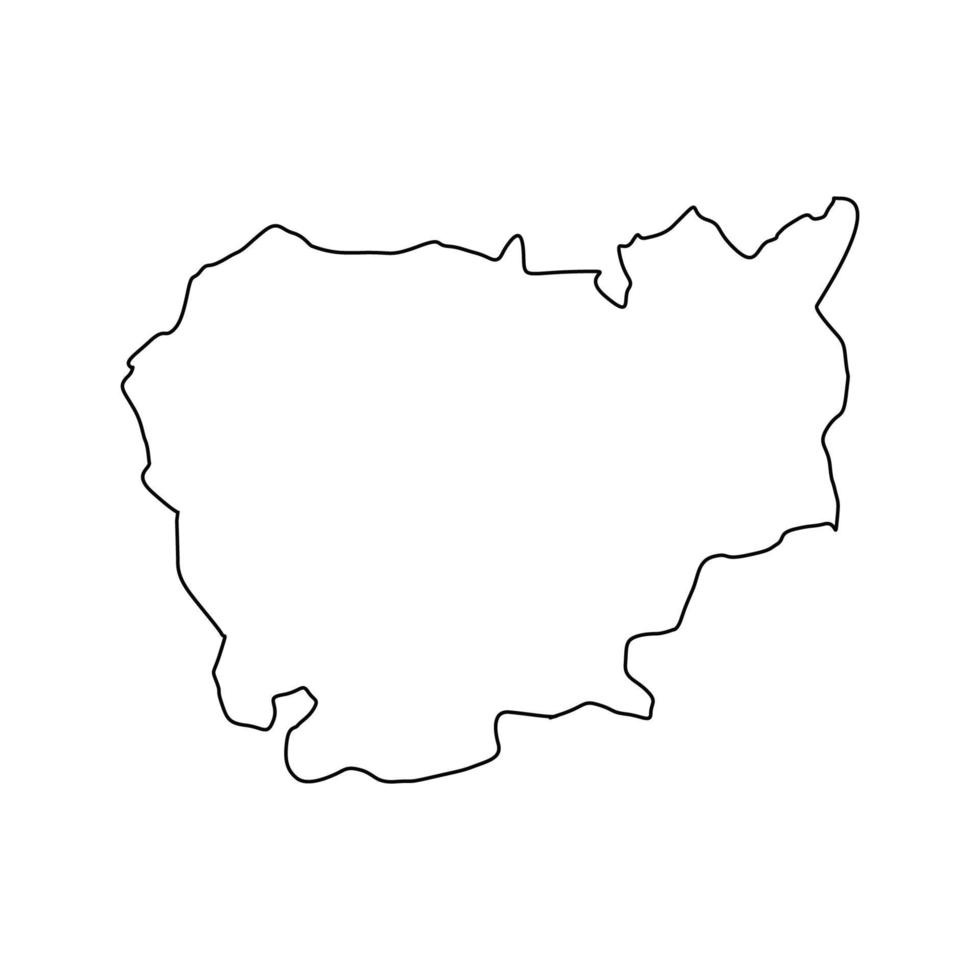 Cambodia map on white background vector