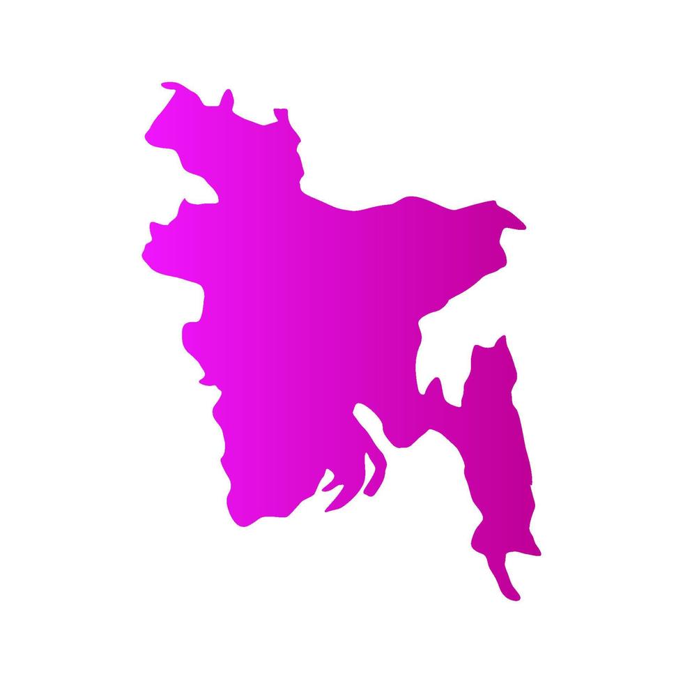 Bangladesh map on white background vector