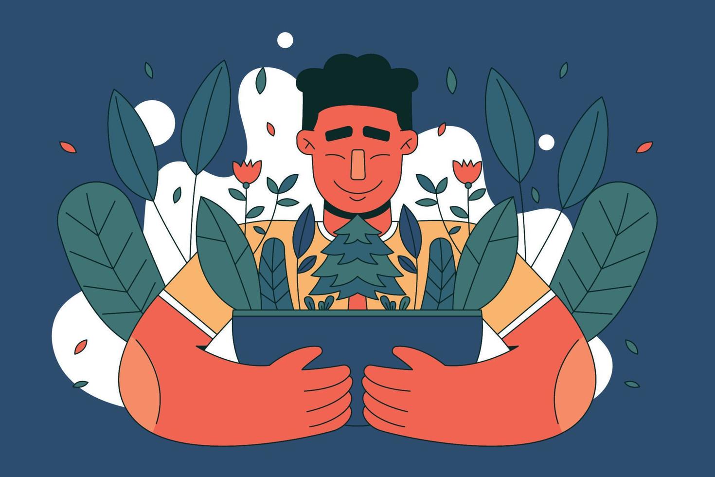 Plant Trees for Life Flat illustration vector