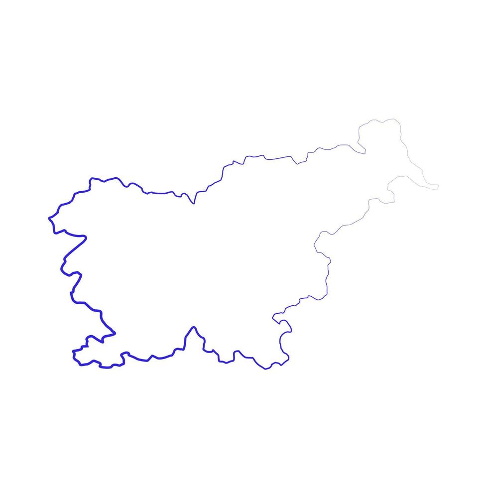 Mapa de Eslovenia sobre fondo blanco. vector