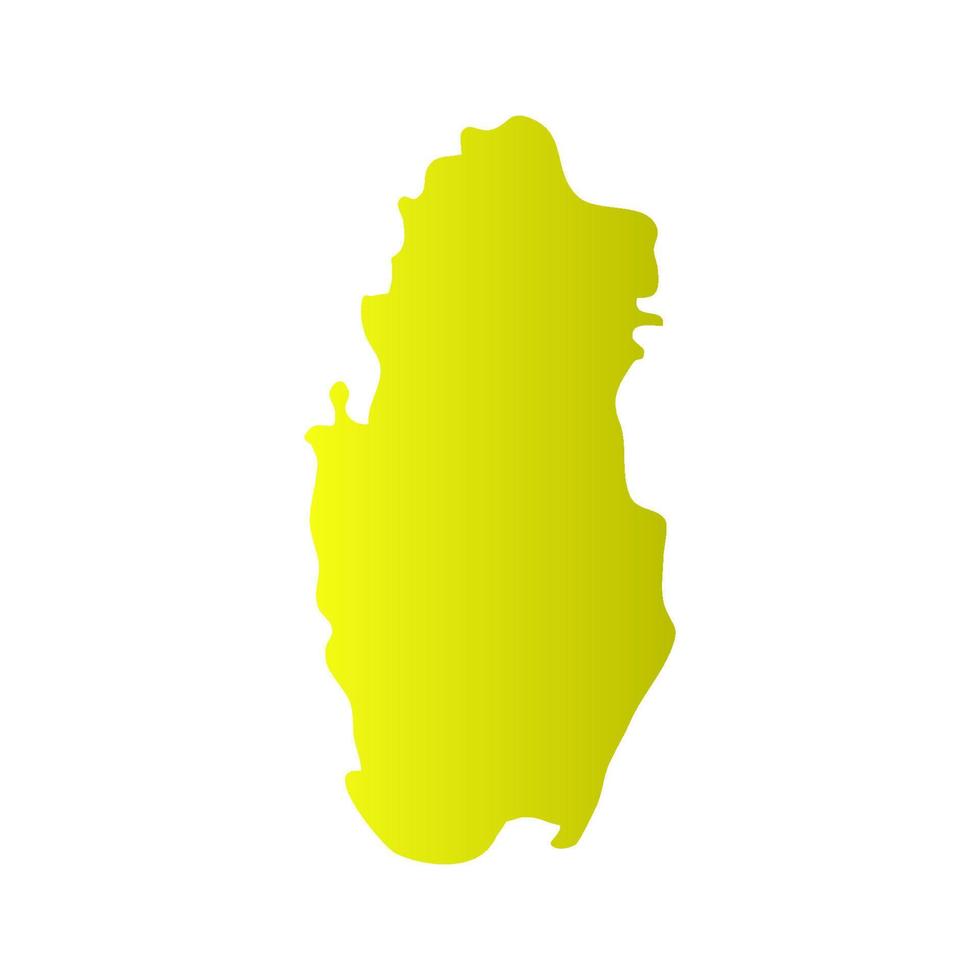 Qatar map on white background vector
