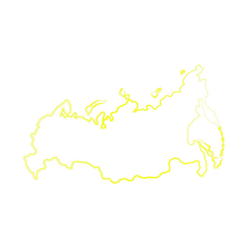 mapa de rusia sobre fondo blanco vector