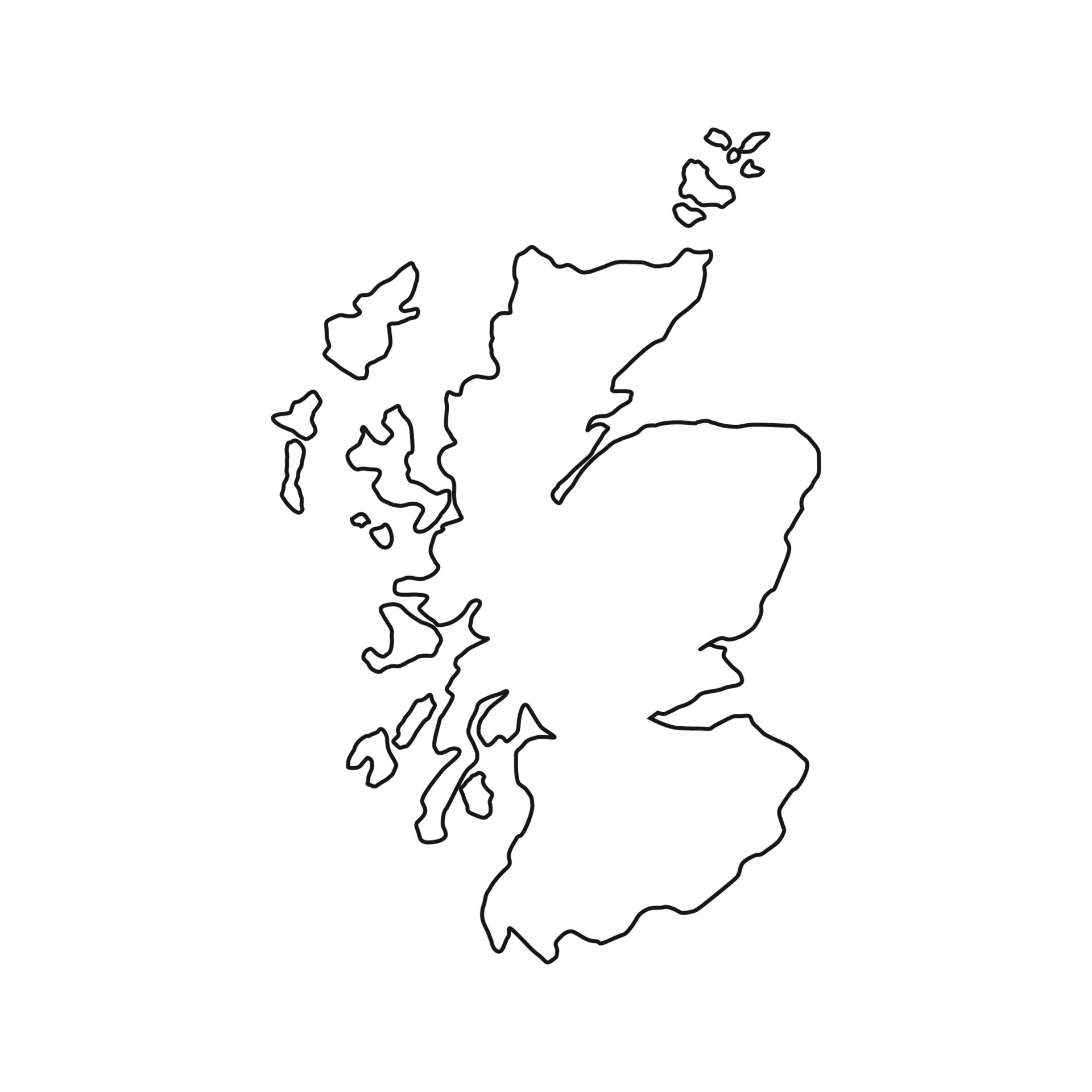 Scotland map on white background 8461745 Vector Art at Vecteezy
