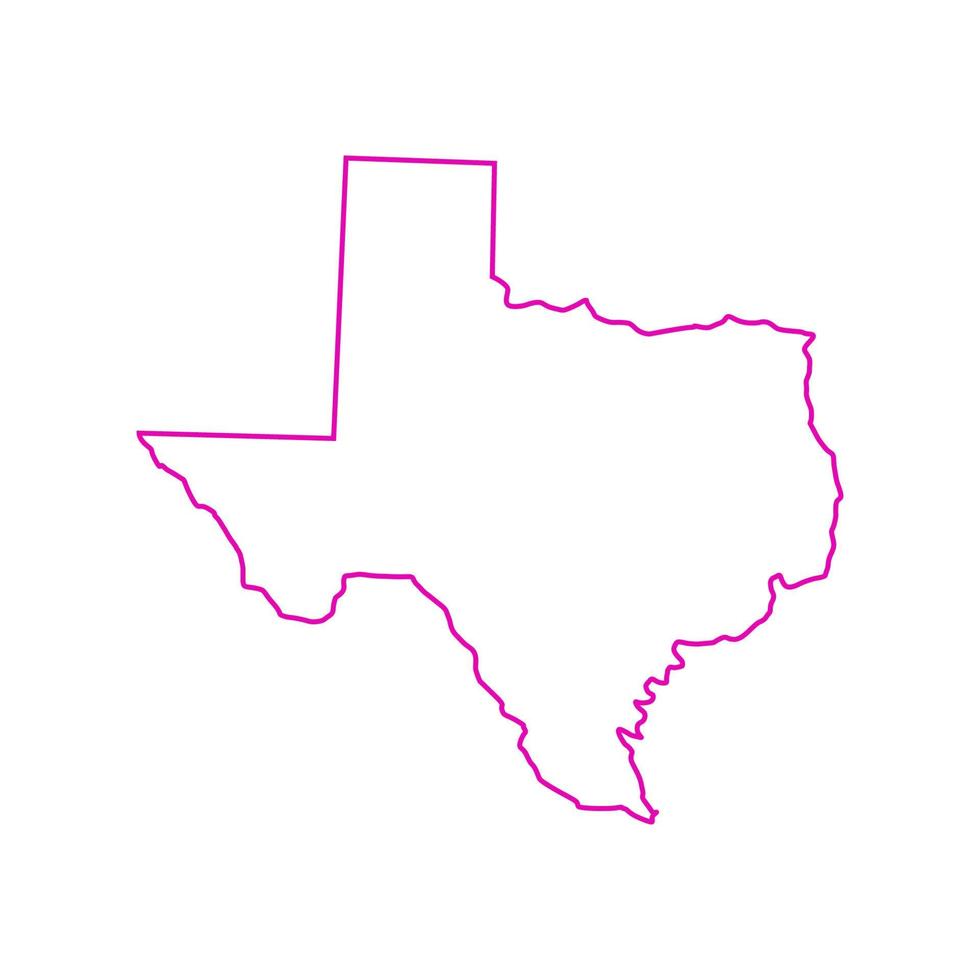 Texas map on white background vector