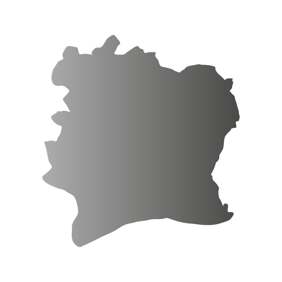 Ivory coast map on white background vector
