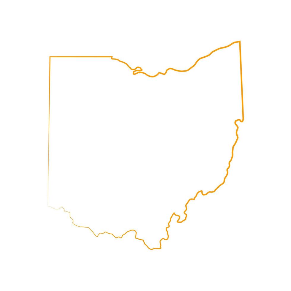 Ohio map on white background vector