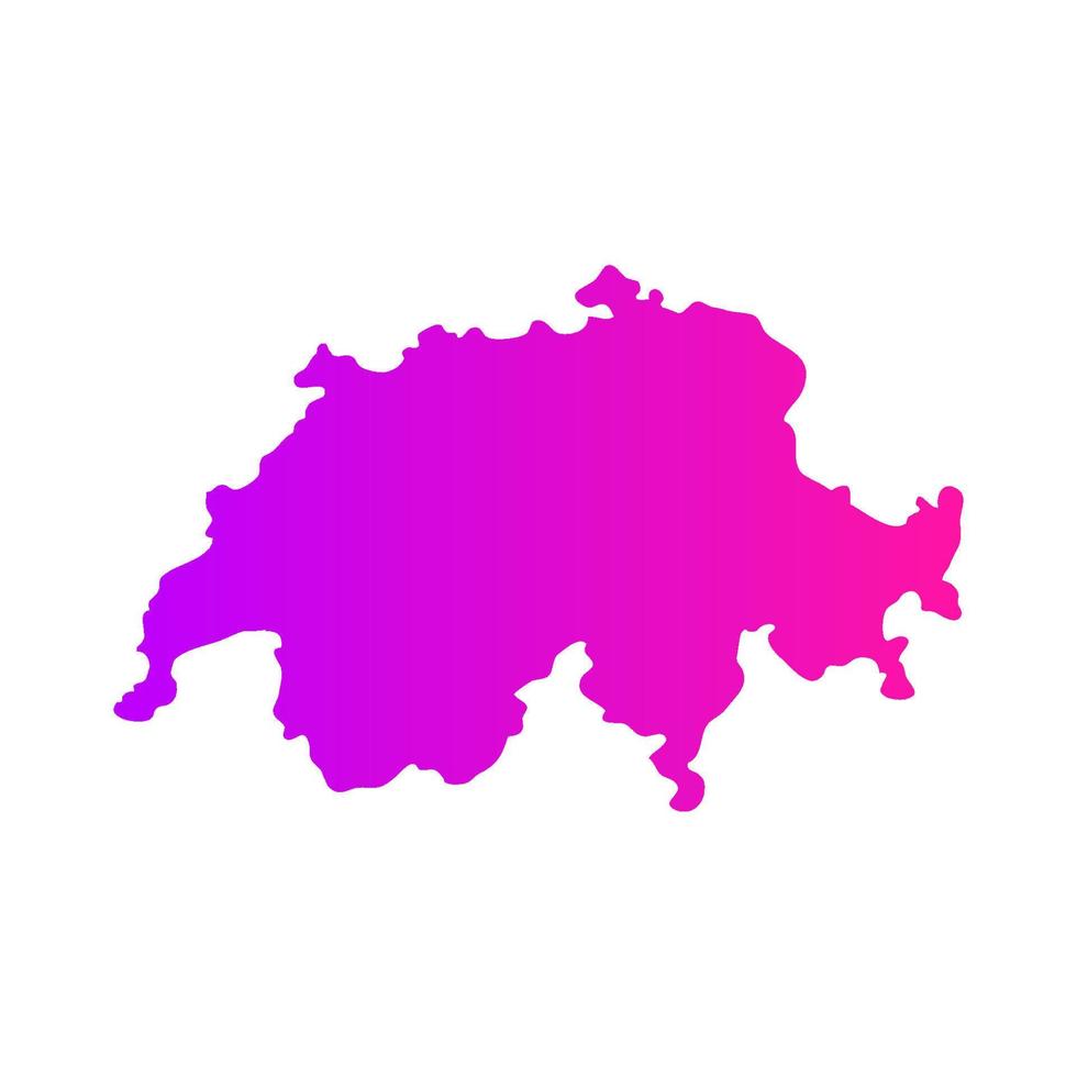 Switzerland map on white background vector