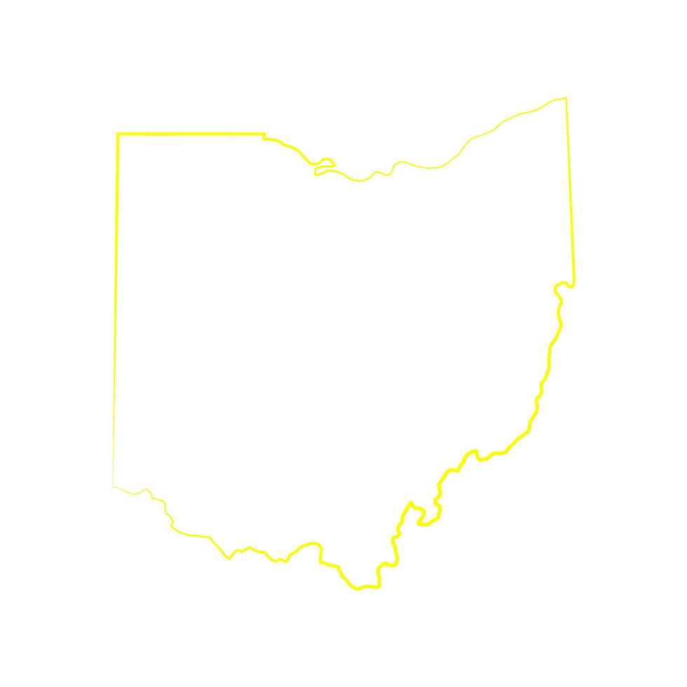 Ohio map on white background vector