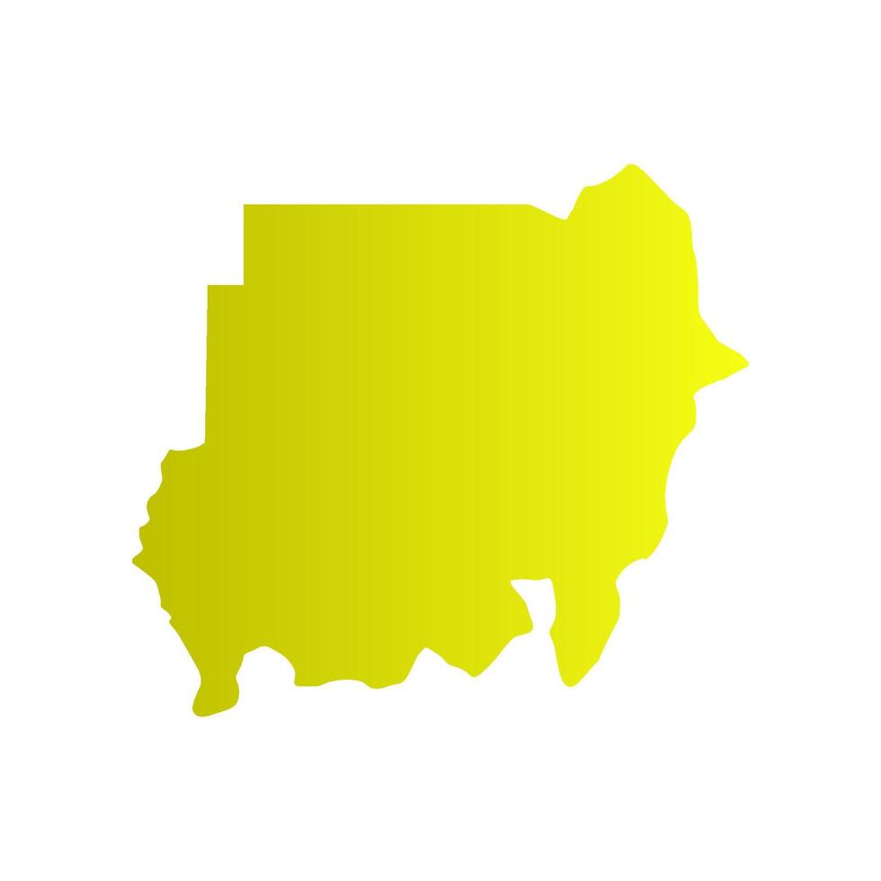 Sudan map on white background vector