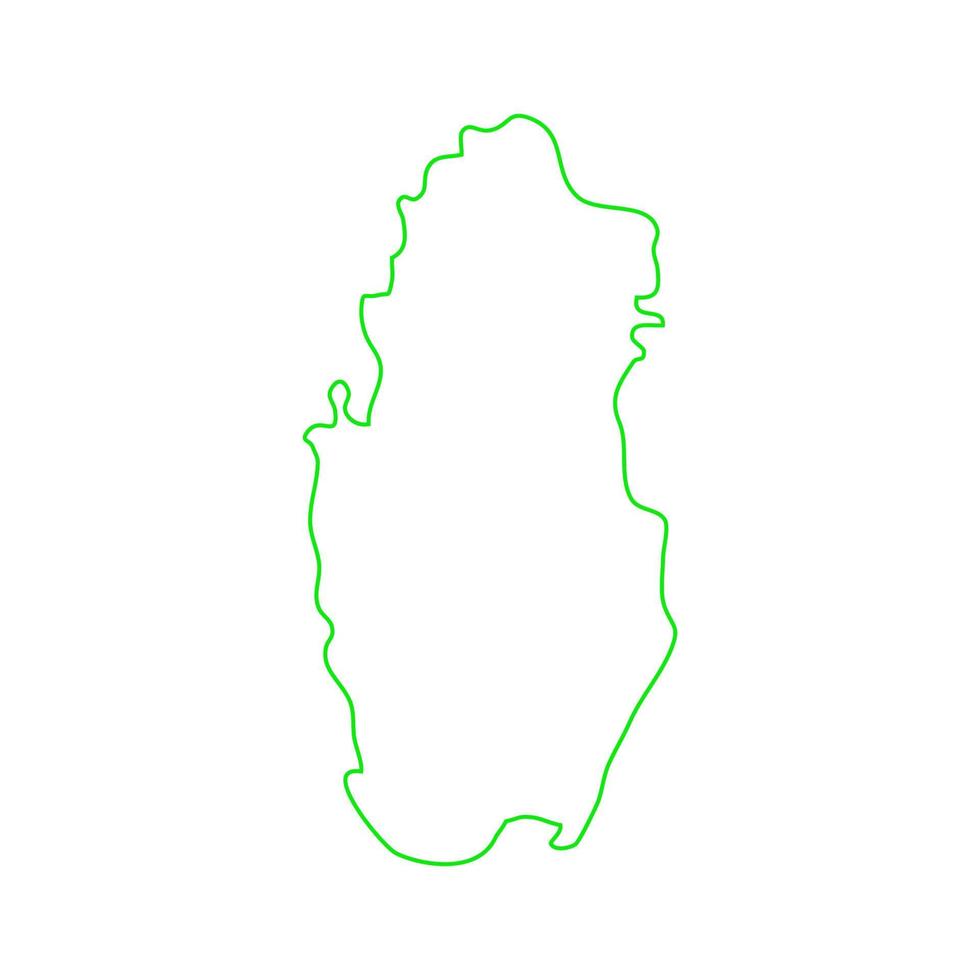Qatar map on white background vector