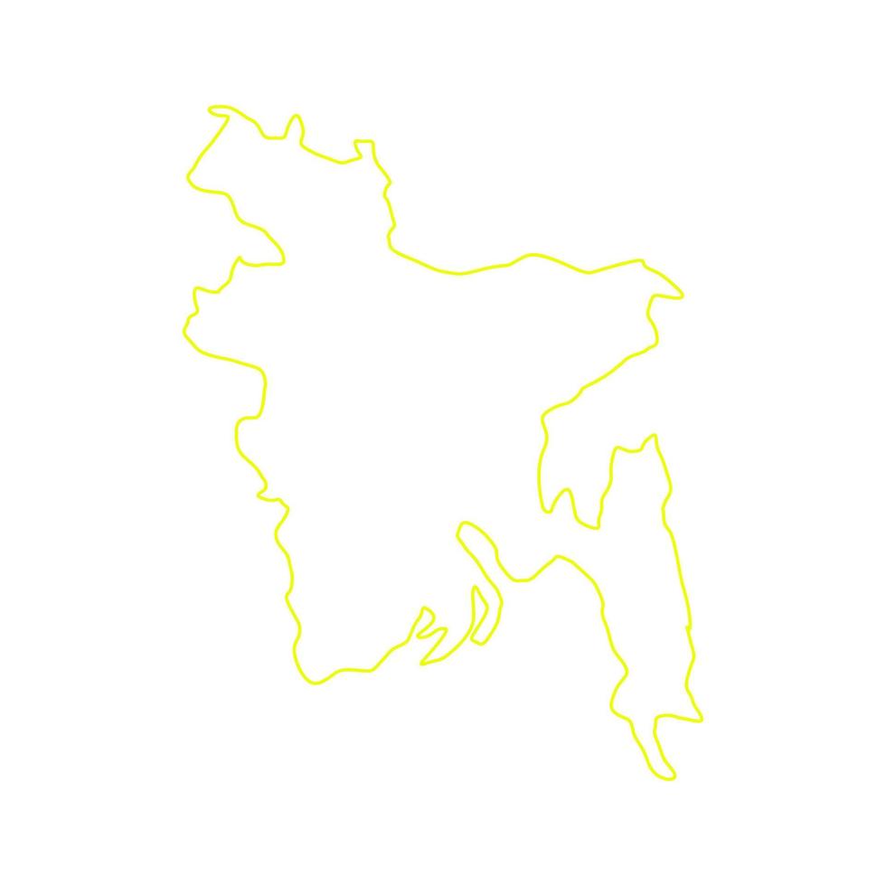 Bangladesh map on white background vector