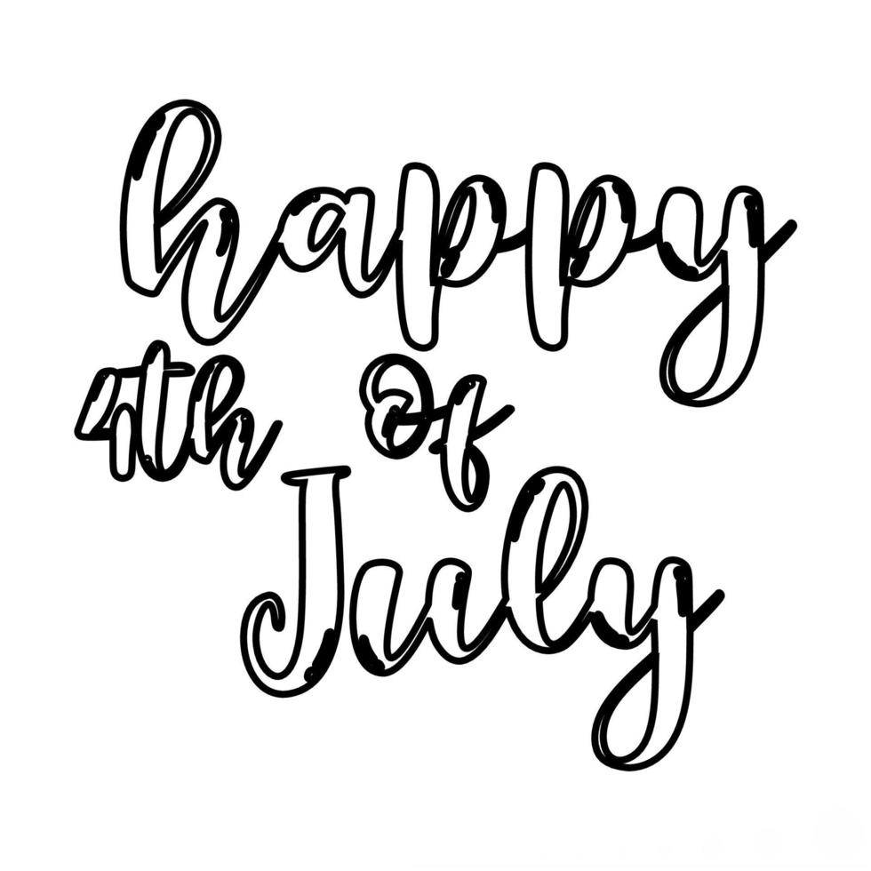 Happy 4th of July Lettering L... vector