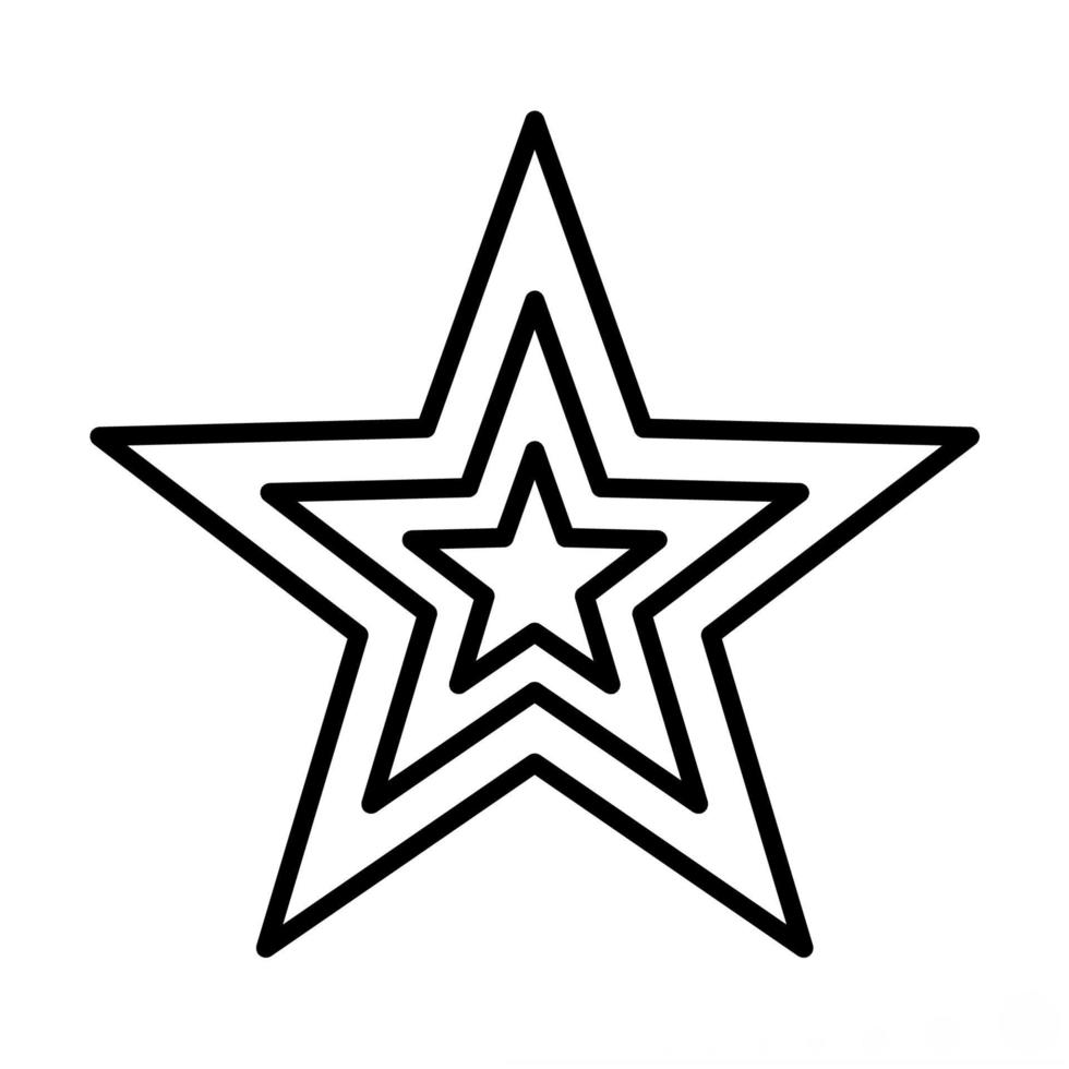 USA Star Icon Line Style vector