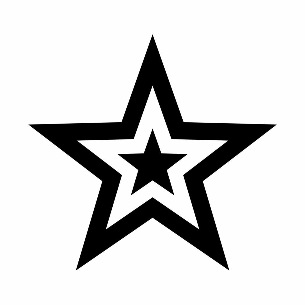 USA Star Icon Black and White Style vector