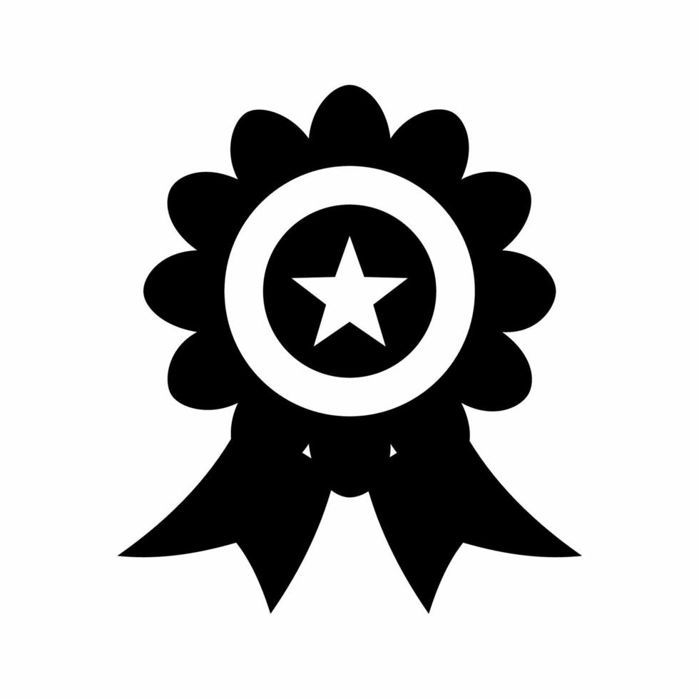USA Badge Icon Black and White Style vector
