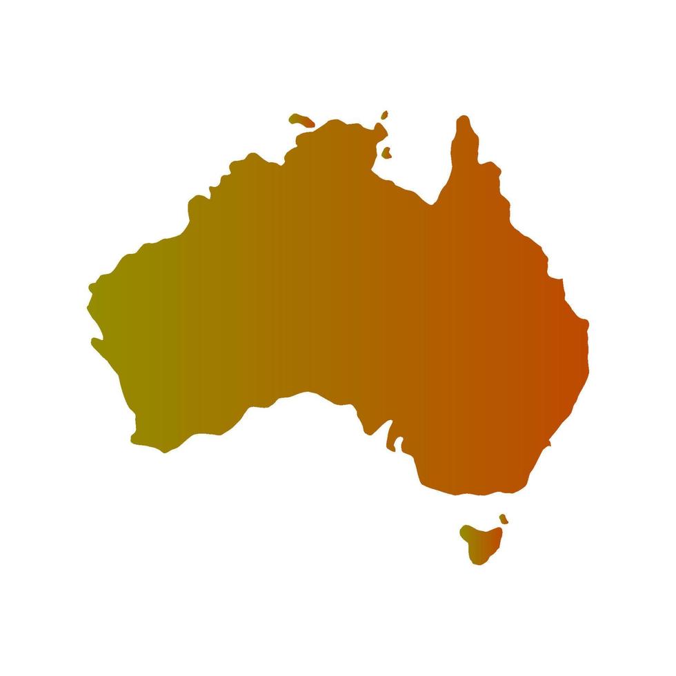 Australia map on white background vector