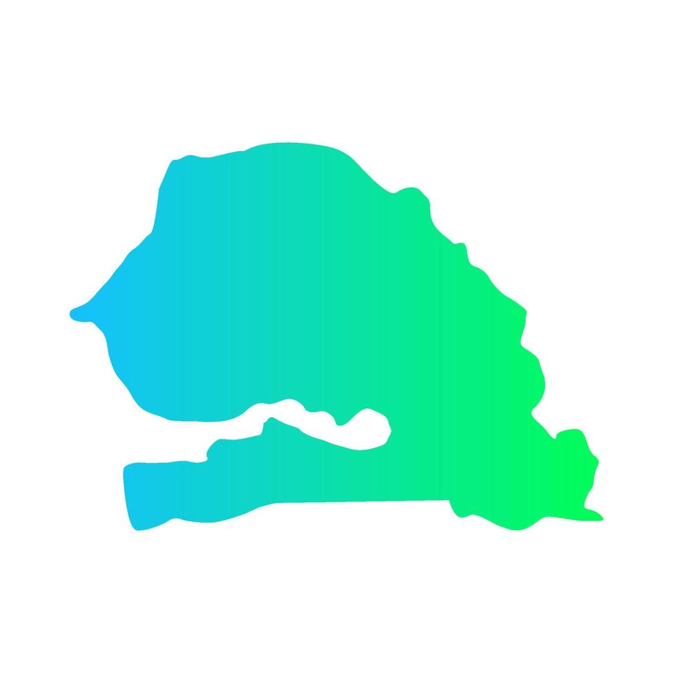 Senegal map on white background vector