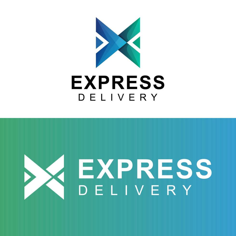 modern logo design of Delivery logistic. letter x with arrow symbol logo concept. vector