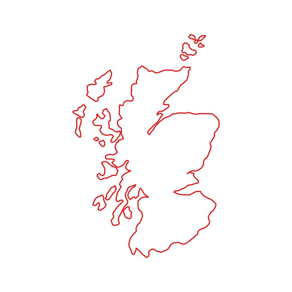 Escocia mapa sobre fondo blanco. vector