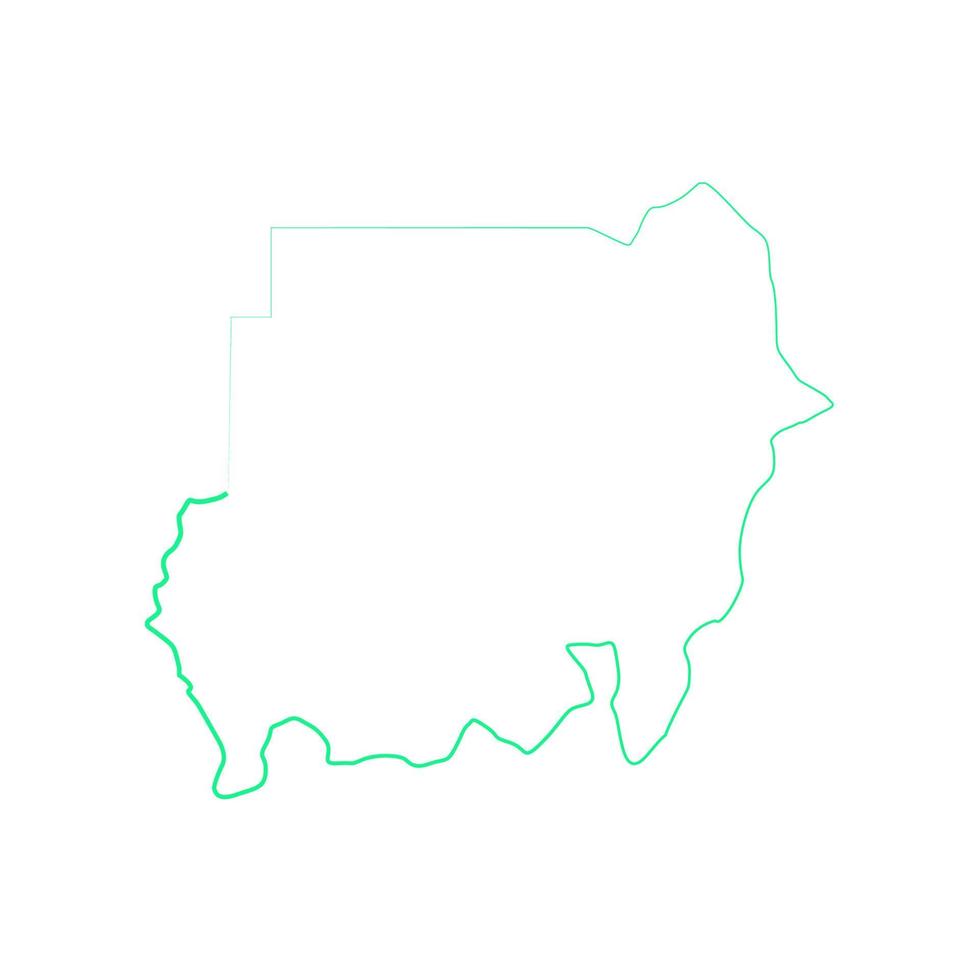 Sudan map on white background vector