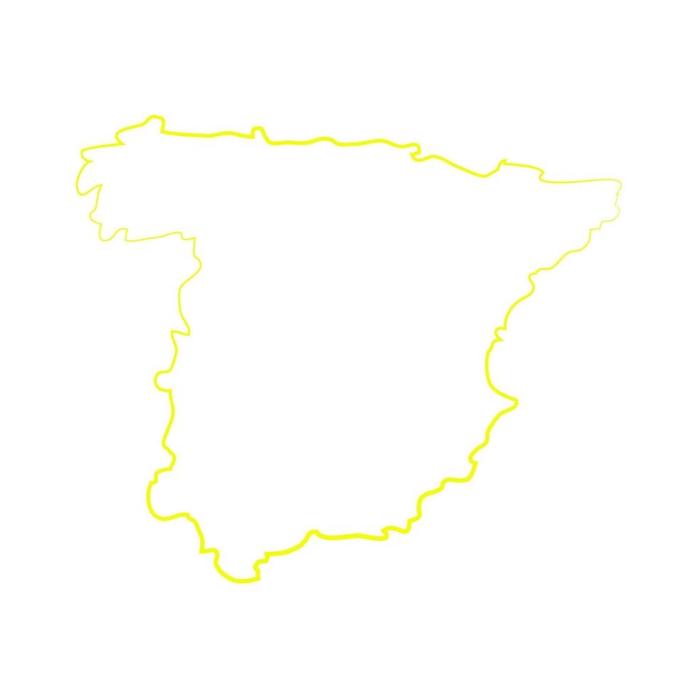 mapa de españa sobre fondo blanco vector